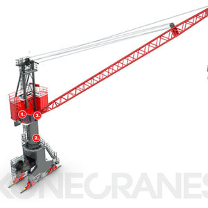 Floating dock crane